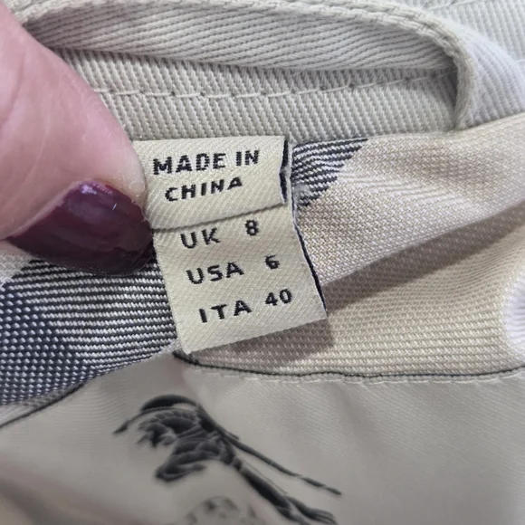 Burberry Light Gray Double-Breasted Trench Coat - Picture 8 of 17